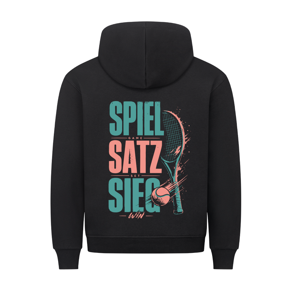 Spiel Satz Sieg Rally auf Hoodie, Farbe schwarz