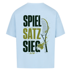 Spiel Satz Sieg Sprint auf Oversized Shirt, Farbe babyblau