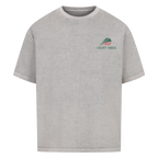 Spiel Satz Sieg Sprint auf Oversized Shirt, Farbe verwaschen grau