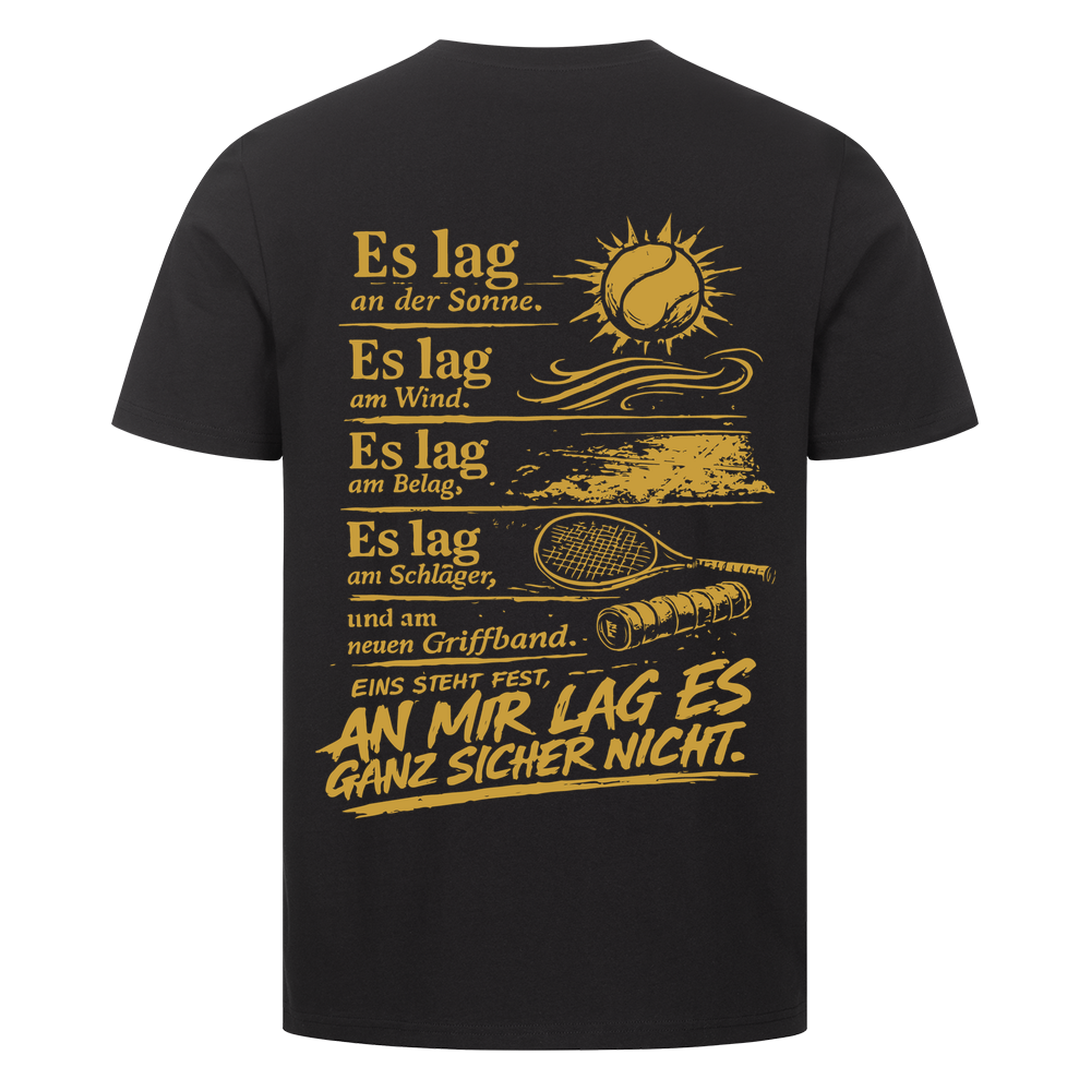 An mir lag es nicht in Gold auf T-Shirt, Farbe schwarz