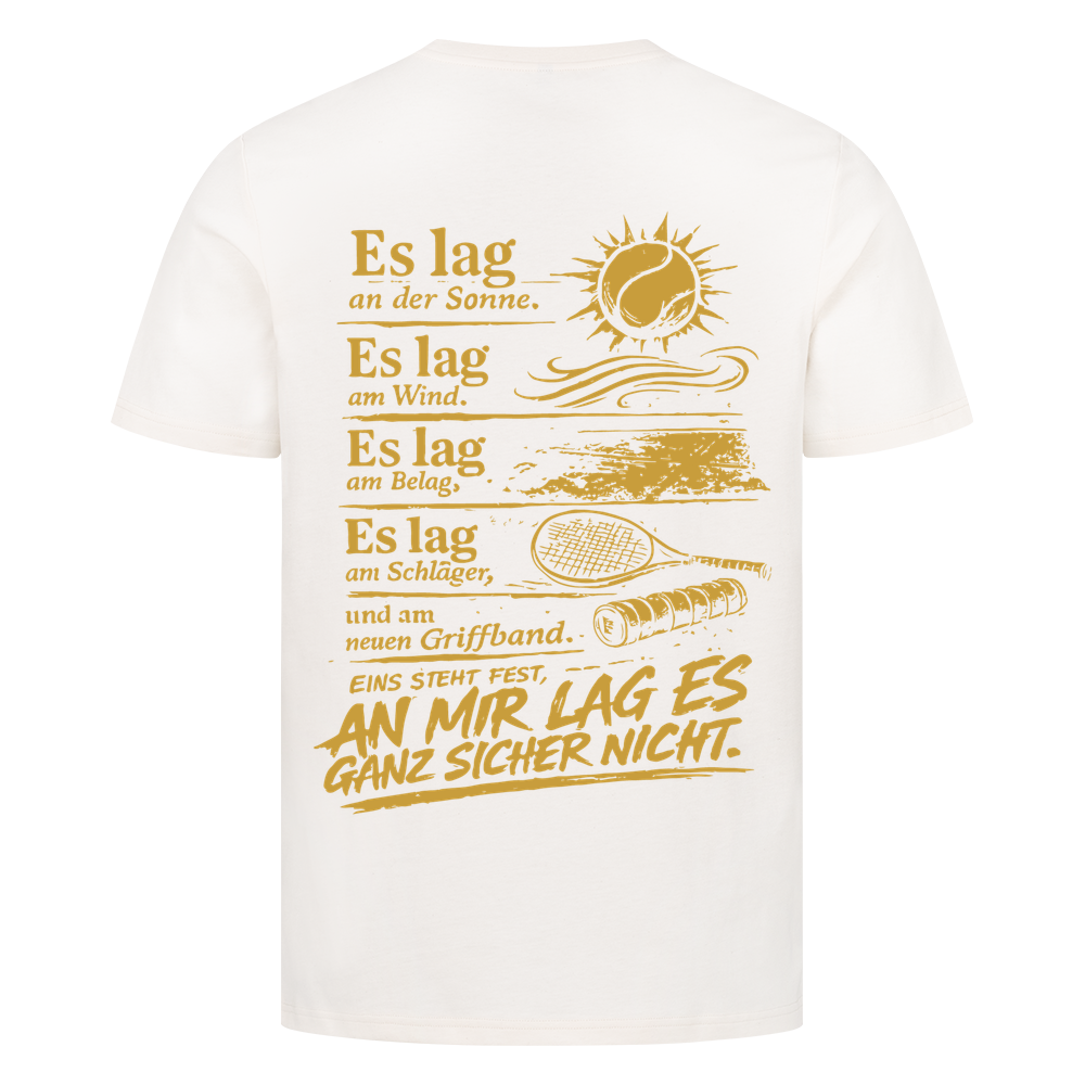 An mir lag es nicht in Gold auf T-Shirt, Farbe naturweiß