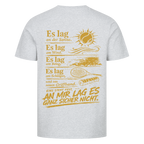 An mir lag es nicht in Gold auf T-Shirt, Farbe grau meliert