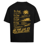 An mir lag es nicht in Gold auf Oversized Shirt, Farbe schwarz