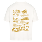 An mir lag es nicht in Gold auf Oversized Shirt, Farbe weiß