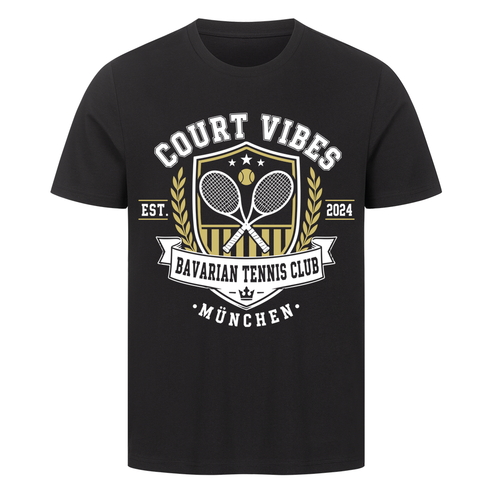 Bavarian Tennis Club München auf T-Shirt, Farbe schwarz