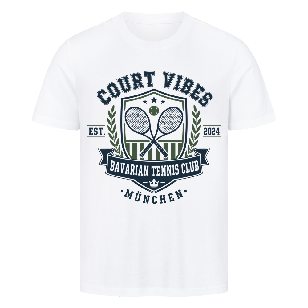 Bavarian Tennis Club München auf T-Shirt, Farbe weiß