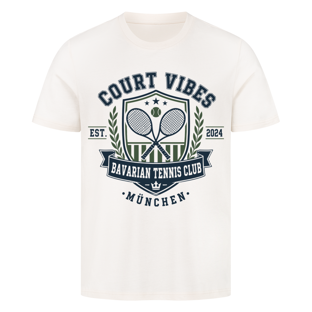 Bavarian Tennis Club München auf T-Shirt, Farbe naturweiß