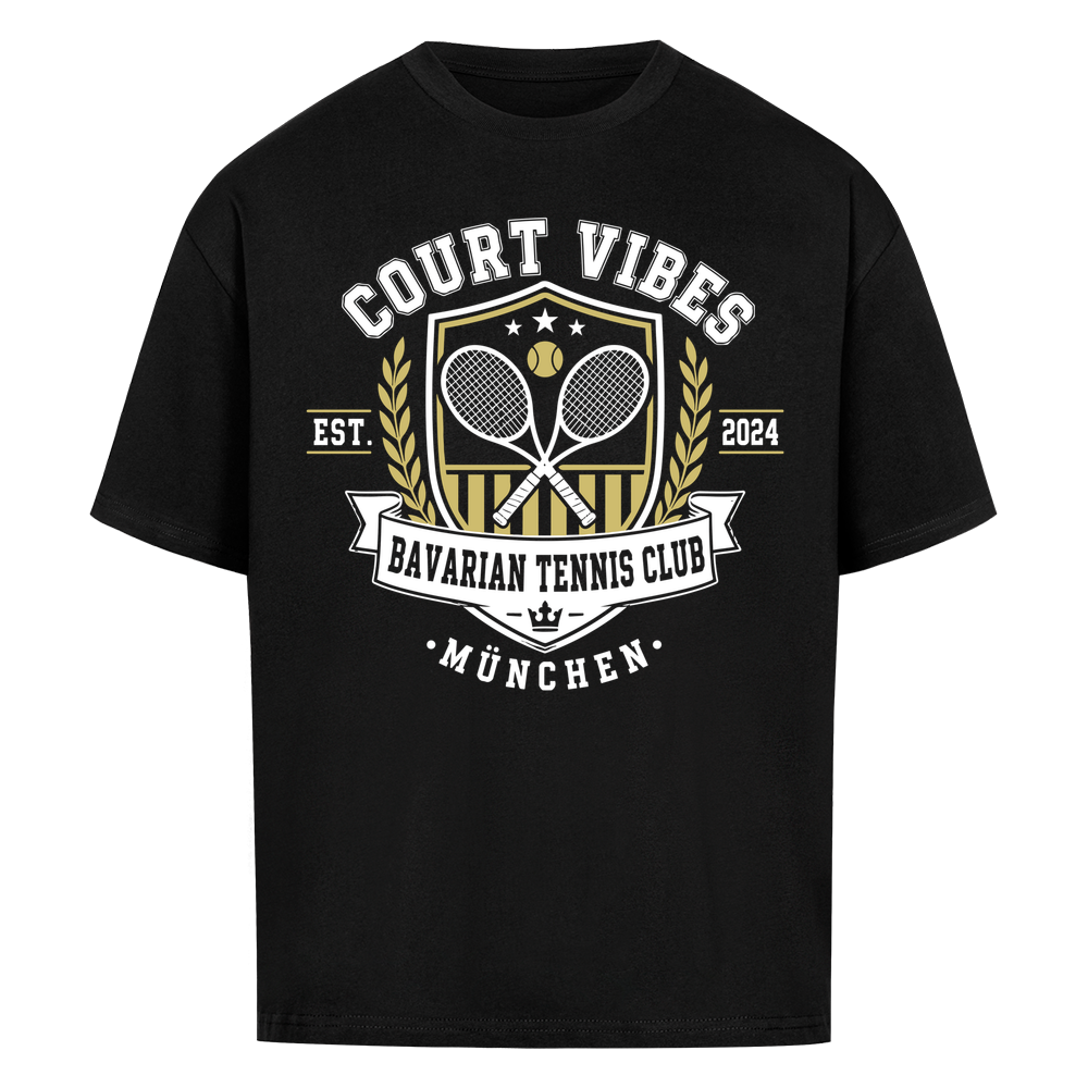 Bavarian Tennis Club München auf Oversized Shirt, Farbe schwarz
