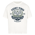 Bavarian Tennis Club München auf Oversized Shirt, Farbe weiß