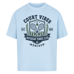 Bavarian Tennis Club München auf Oversized Shirt, Farbe babyblau
