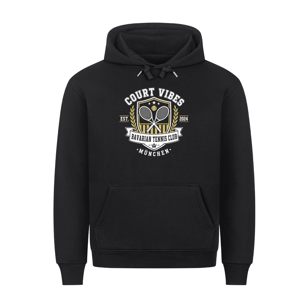 Bavarian Tennis Club München auf Hoodie, Farbe schwarz