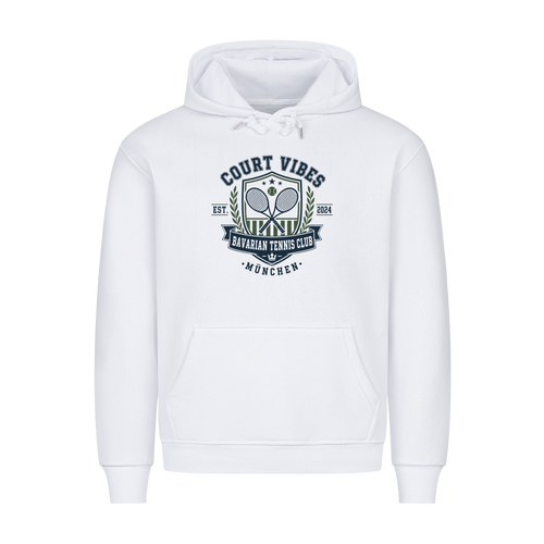 Bavarian Tennis Club München auf Hoodie, Farbe weiß