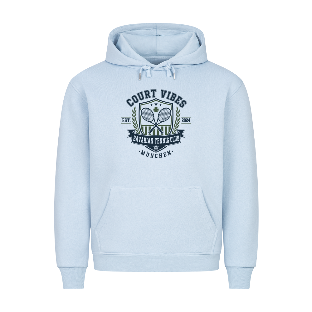 Bavarian Tennis Club München auf Hoodie, Farbe babyblau