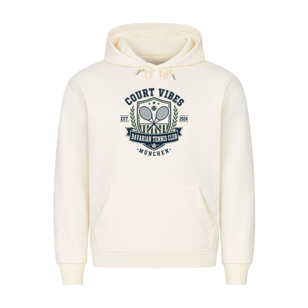 Bavarian Tennis Club München auf Hoodie, Farbe beige