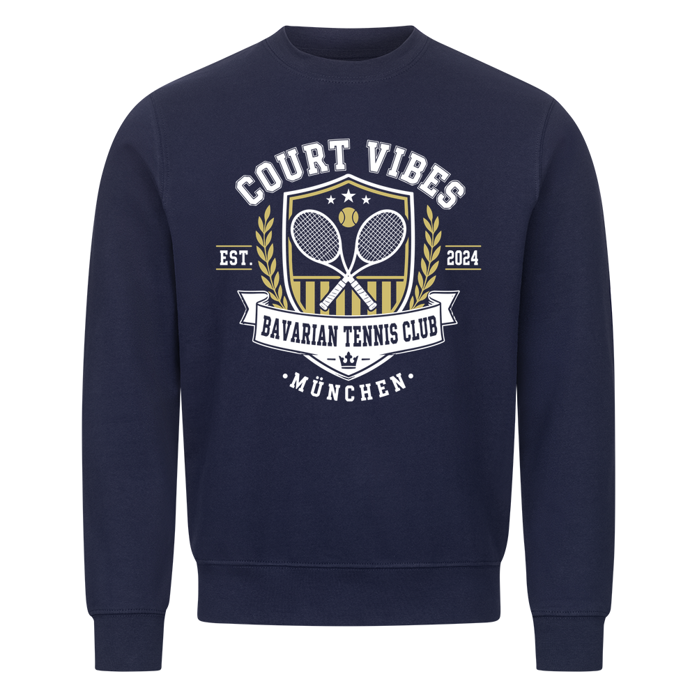 Bavarian Tennis Club München auf Sweatshirt, Farbe marineblau