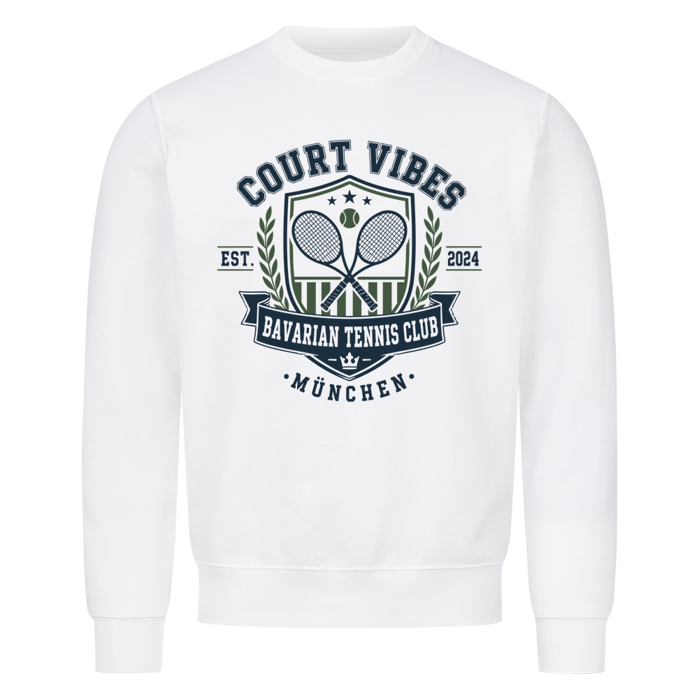 Bavarian Tennis Club München auf Sweatshirt, Farbe weiß