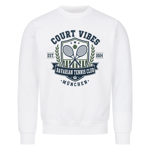 Bavarian Tennis Club München auf Sweatshirt, Farbe weiß