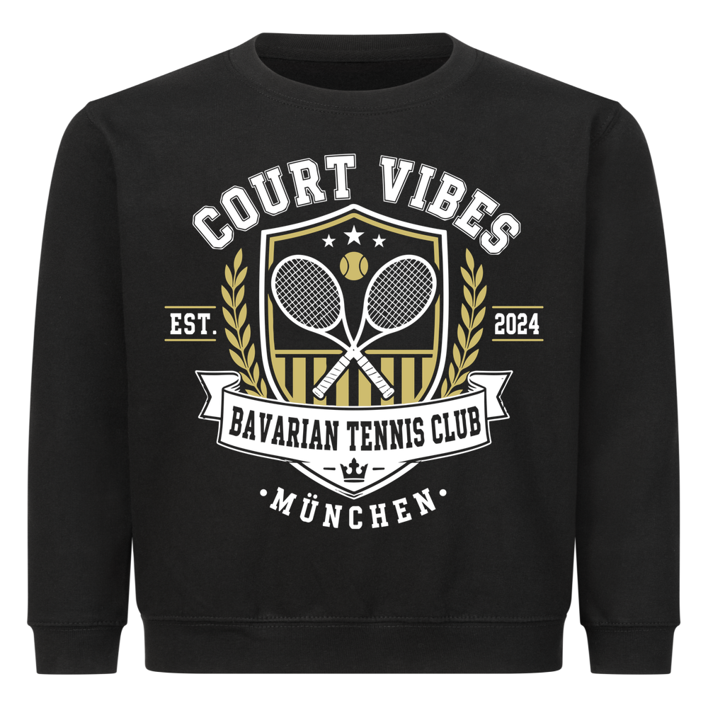 Bavarian Tennis Club München auf Kinder-Sweatshirt, Farbe schwarz