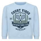 Bavarian Tennis Club München auf Kinder-Sweatshirt, Farbe babyblau