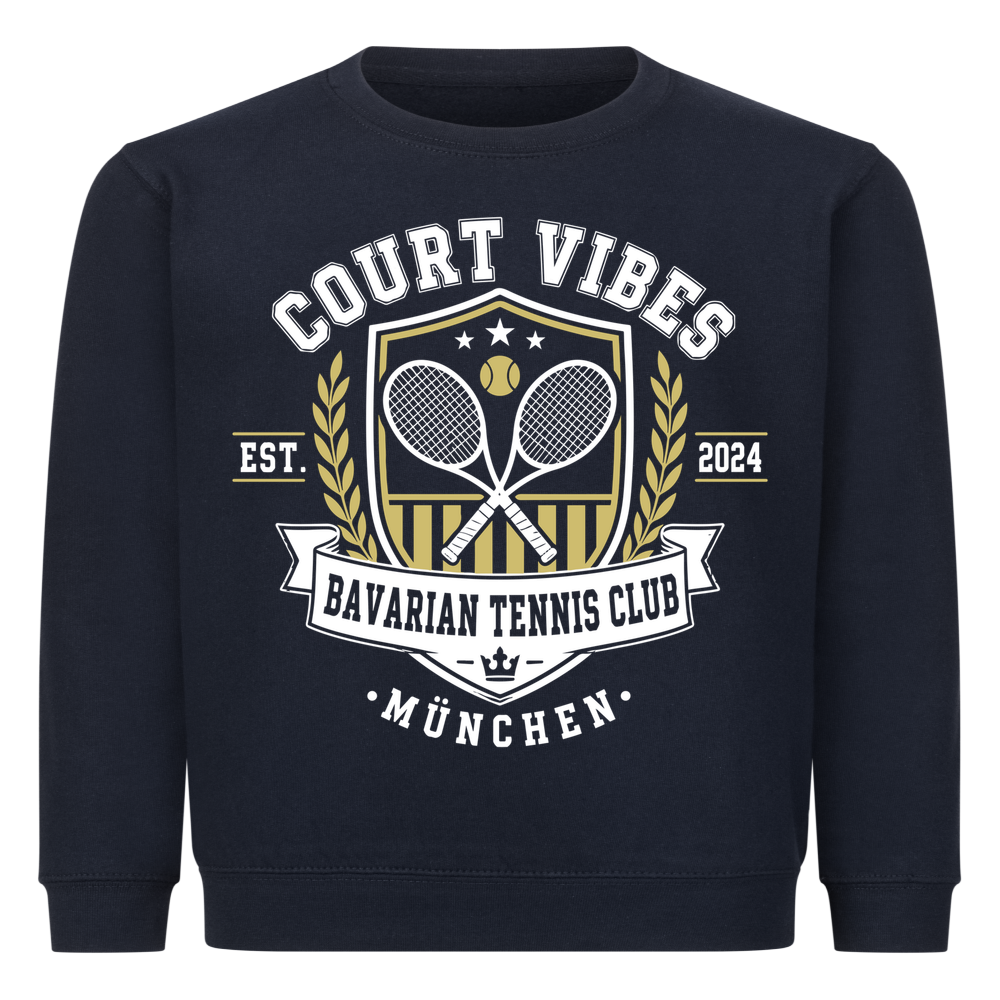 Bavarian Tennis Club München auf Kinder-Sweatshirt, Farbe marineblau