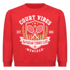 Bavarian Tennis Club München auf Kinder-Sweatshirt, Farbe rot