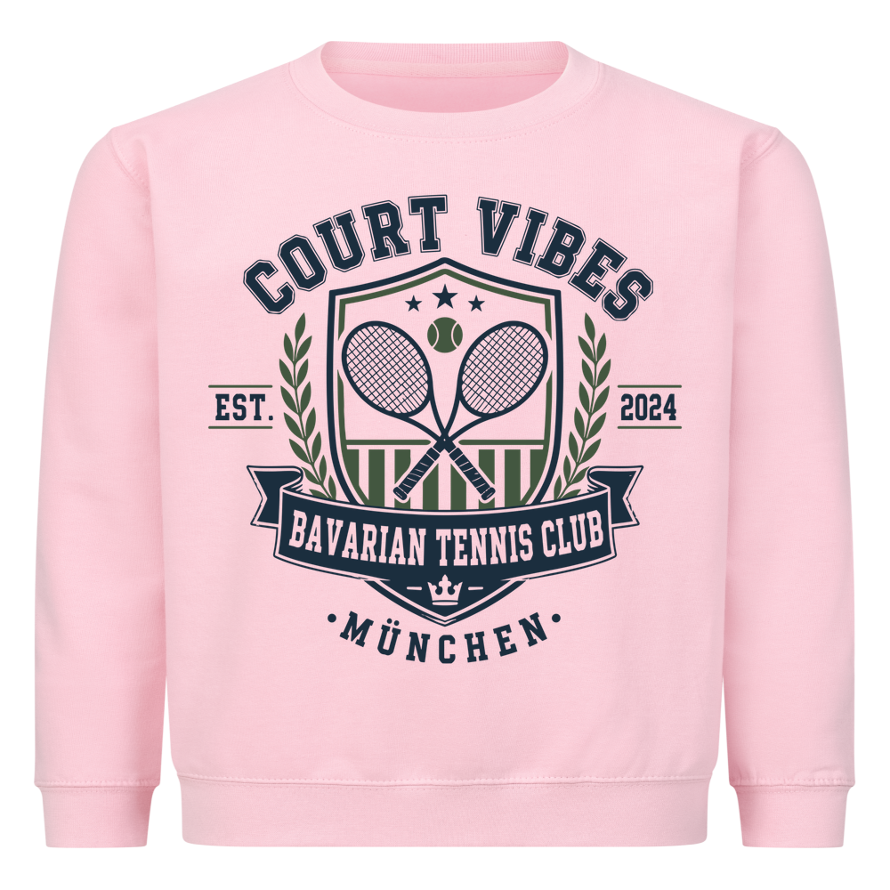 Bavarian Tennis Club München auf Kinder-Sweatshirt, Farbe rosa