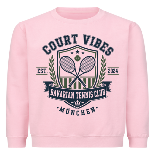 Bavarian Tennis Club München auf Kinder-Sweatshirt, Farbe rosa