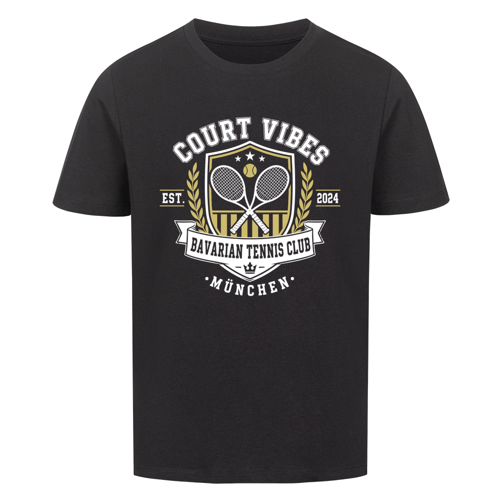Bavarian Tennis Club München auf Kinder-Shirt, Farbe schwarz