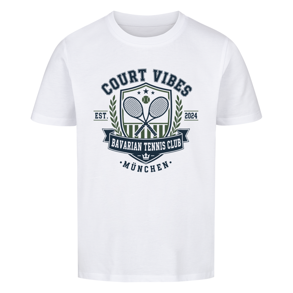 Bavarian Tennis Club München auf Kinder-Shirt, Farbe weiß