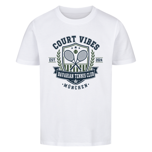 Bavarian Tennis Club München auf Kinder-Shirt, Farbe weiß