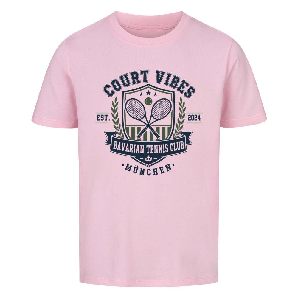 Bavarian Tennis Club München auf Kinder-Shirt, Farbe rosa