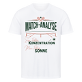 Match-Analyse auf T-Shirt, Farbe weiß
