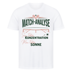 Match-Analyse auf T-Shirt, Farbe weiß