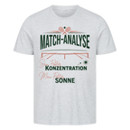 Match-Analyse auf T-Shirt, Farbe grau meliert