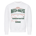 Match-Analyse auf Sweatshirt, Farbe weiß