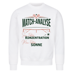 Match-Analyse auf Sweatshirt, Farbe weiß