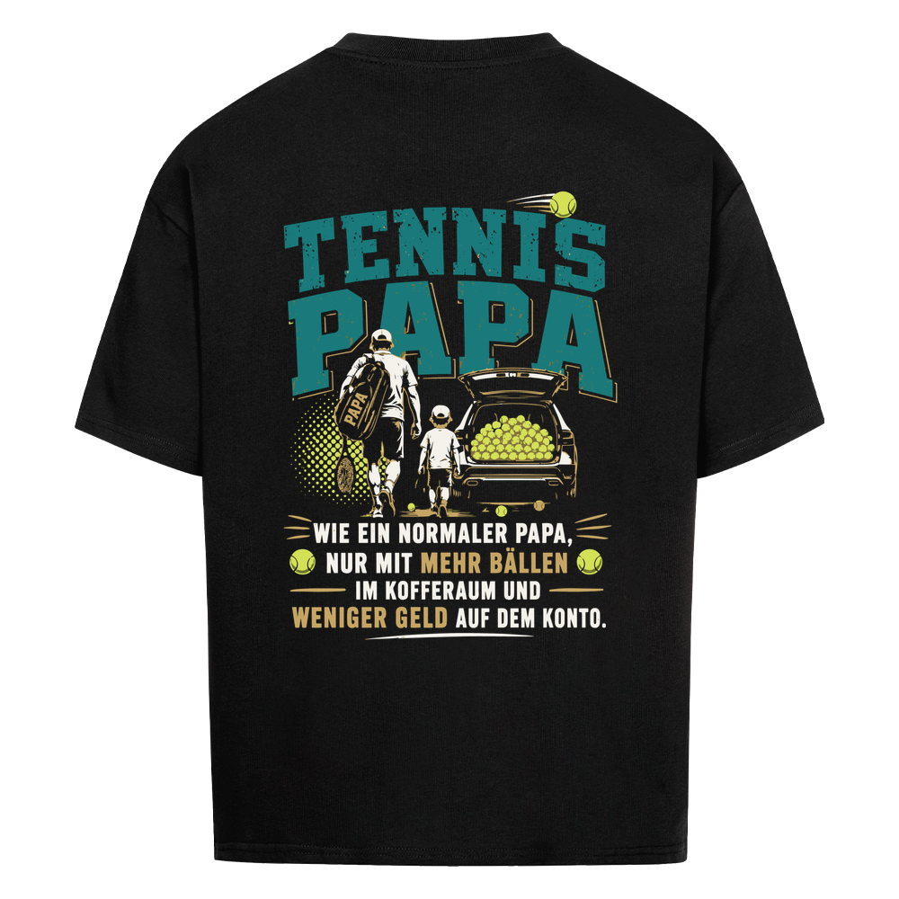 Tennispapa Sponsor auf Oversized Shirt, Farbe schwarz