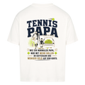 Tennispapa Sponsor auf Oversized Shirt, Farbe weiß