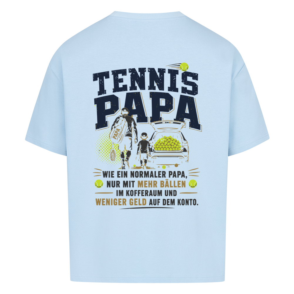 Tennispapa Sponsor auf Oversized Shirt, Farbe babyblau