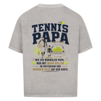 Tennispapa Sponsor auf Oversized Shirt, Farbe verwaschen grau