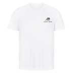 Tennispapa Sponsor auf T-Shirt, Farbe weiß