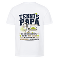 Tennispapa Sponsor auf T-Shirt, Farbe weiß