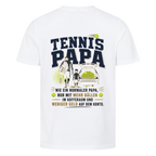 Tennispapa Sponsor auf T-Shirt, Farbe weiß