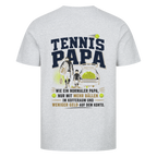 Tennispapa Sponsor auf T-Shirt, Farbe grau meliert