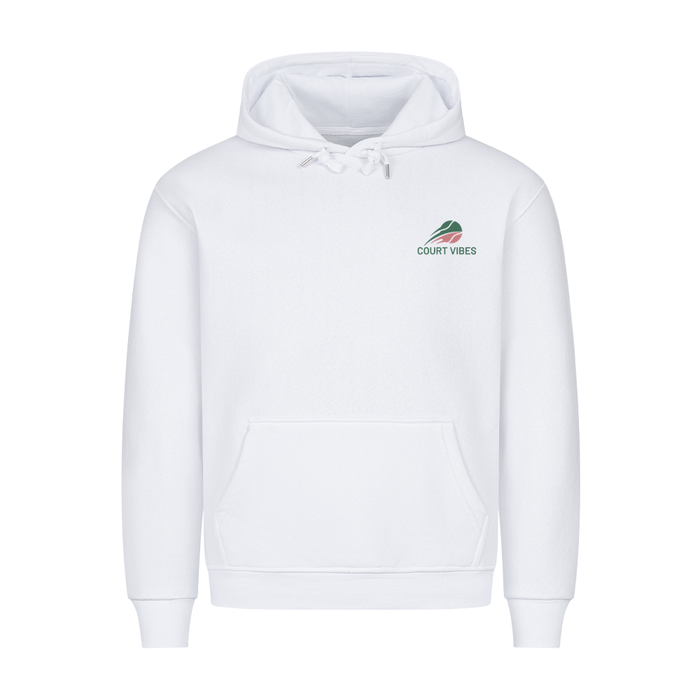 Tennispapa Sponsor auf Hoodie, Farbe weiß