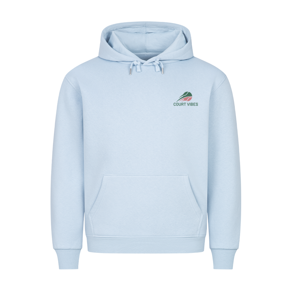 Tennispapa Sponsor auf Hoodie, Farbe babyblau