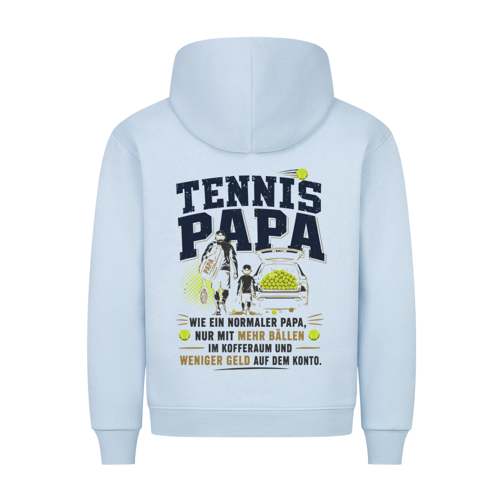 Tennispapa Sponsor auf Hoodie, Farbe babyblau