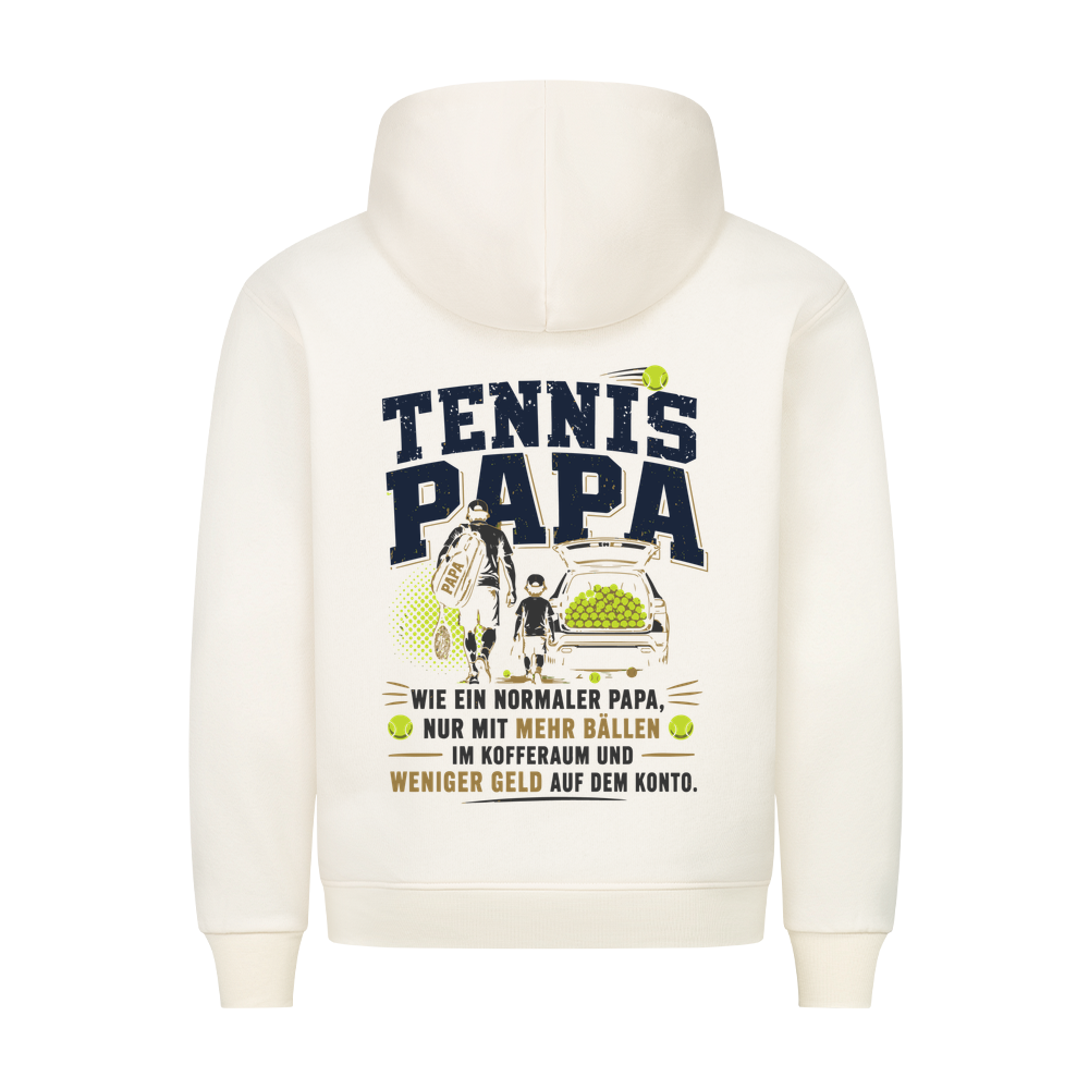 Tennispapa Sponsor auf Hoodie, Farbe beige