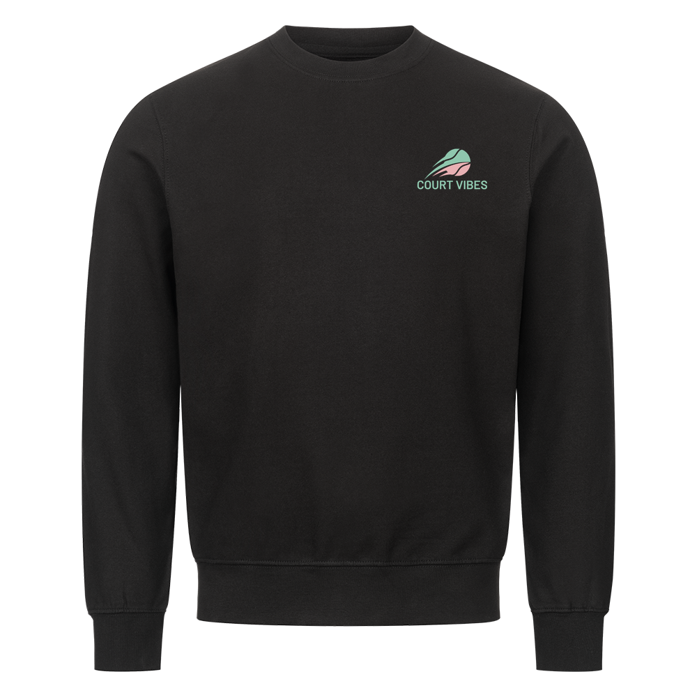 Tennispapa Sponsor auf Sweatshirt, Farbe schwarz