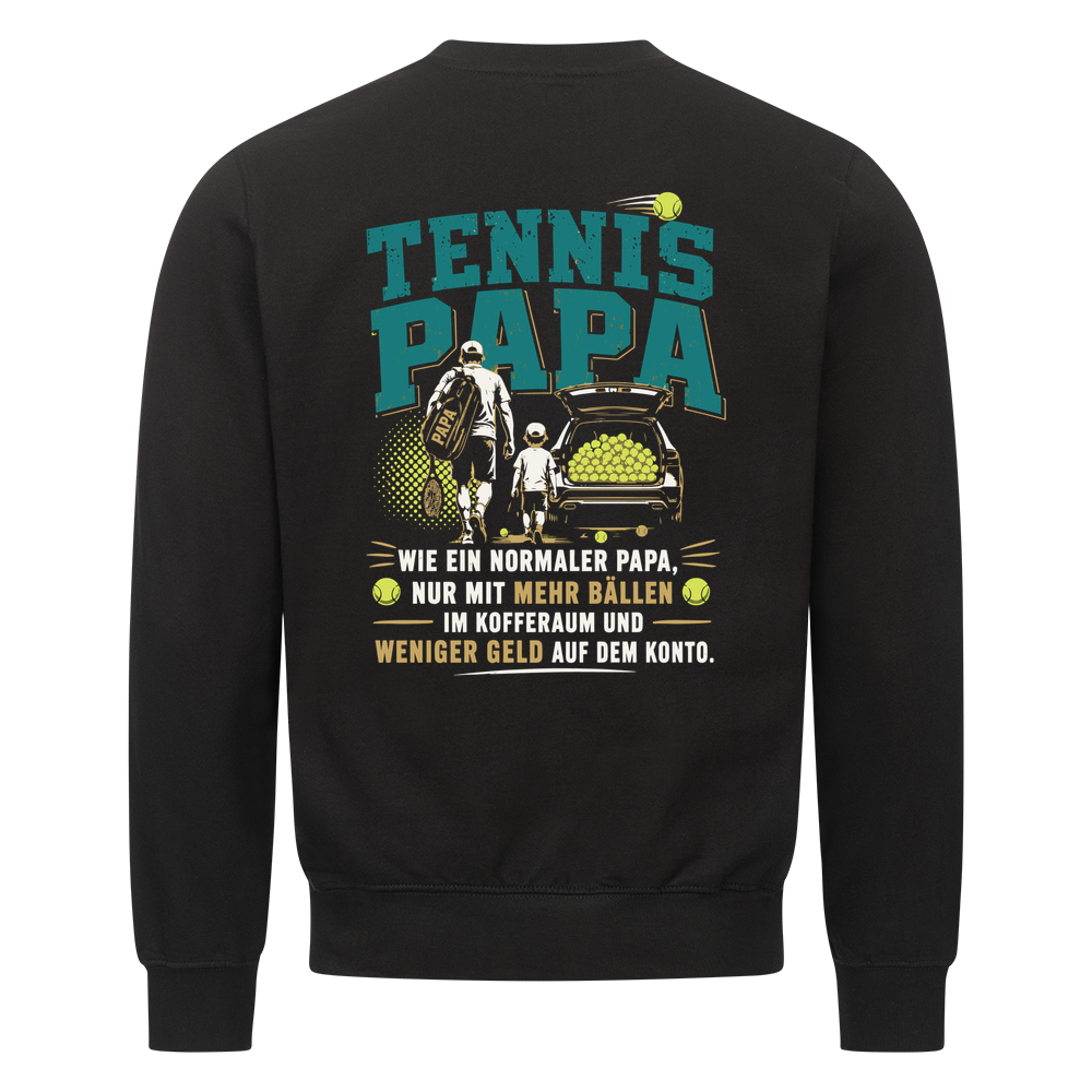 Tennispapa Sponsor auf Sweatshirt, Farbe schwarz